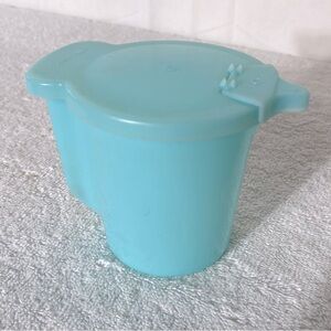Vintage Tupperware Turquoise Creamer Cream Keeper